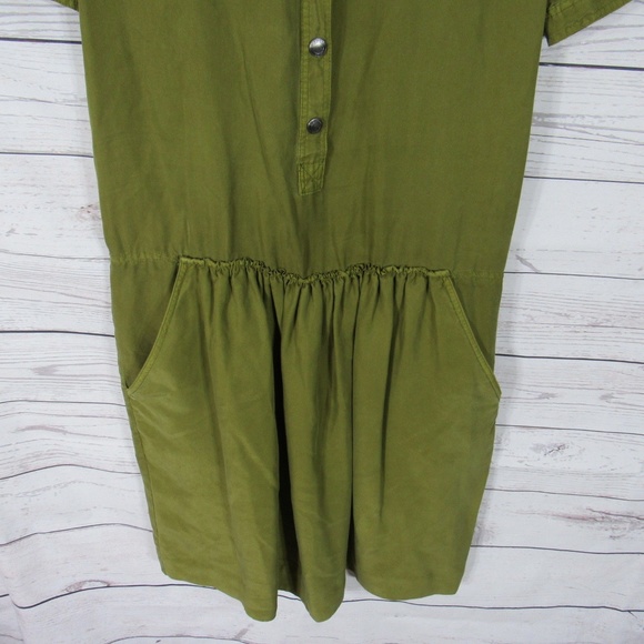 Burberry Brit Dress Womens 4 Green 100% Mulberry - Picture 3 of 8